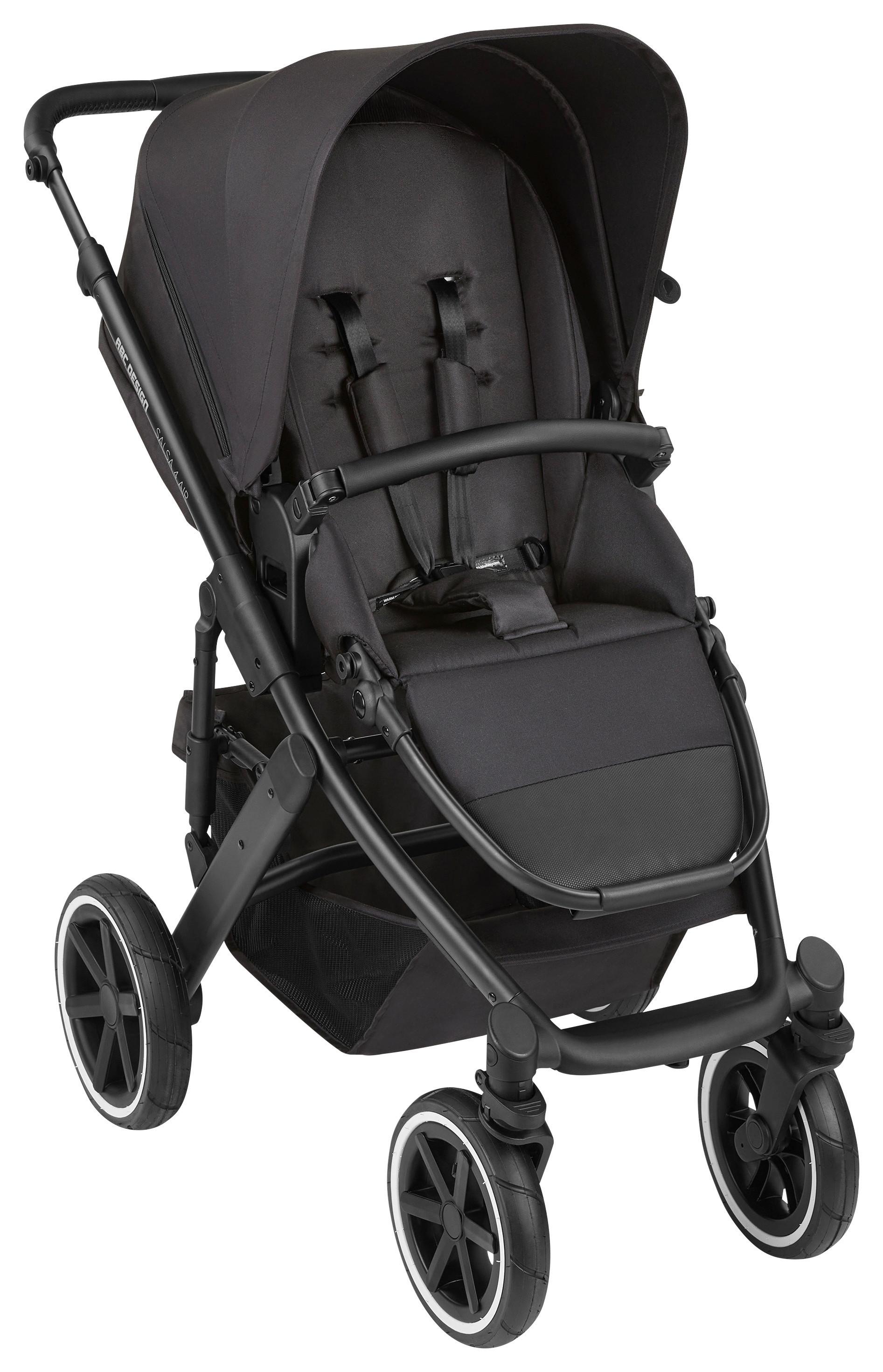WÓZEK DZIECIĘCY WIELOFUNKCYJNY SALSA 4 AIR - czarny, Basics, tkanina (95/63/101cm) - ABC Design