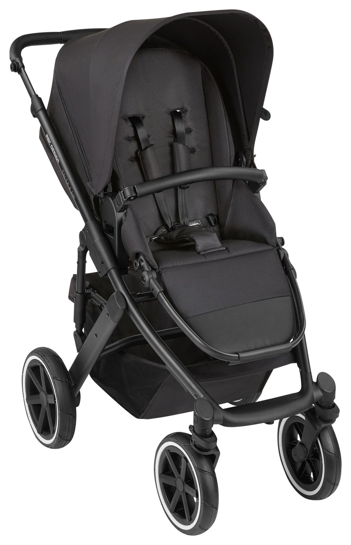 WÓZEK DZIECIĘCY WIELOFUNKCYJNY SALSA 4 AIR - czarny, Basics, tkanina (95/63/101cm) - ABC Design
