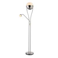 LED-Stehleuchte Chris in Chromfarben max. 22 Watt - Chromfarben, Design, Kunststoff/Metall (30/180cm) - Trio Leuchten