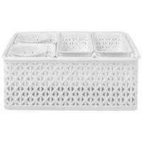 Konyhai Rendszerező Szett Mona - fehér, Konventionell, műanyag (34,8/11,5/25,5cm) - Modern Living