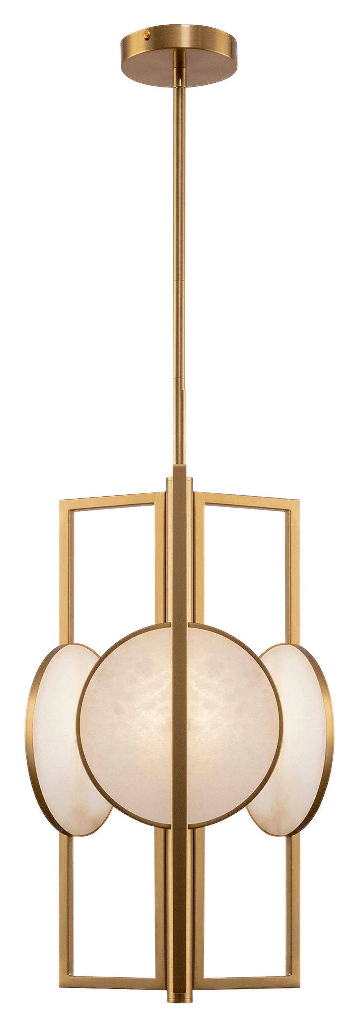 Pendelleuchte Marmo Goldfarben max. 40 Watt - Goldfarben, Trend, Stein/Metall (30,5/51/30,5cm) - MAYTONI