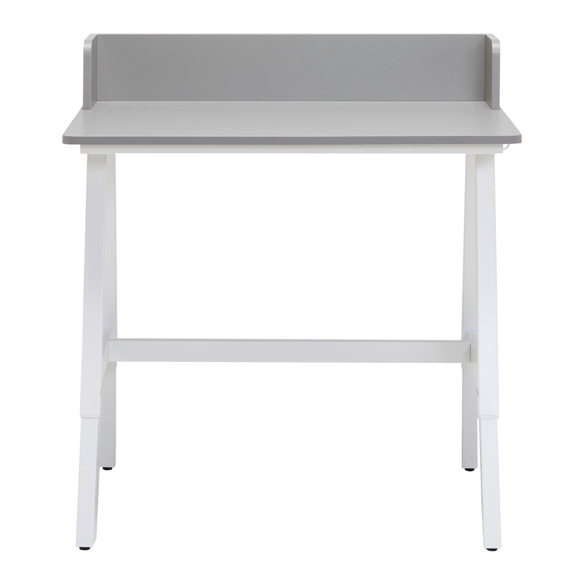 Schreibtisch Emmelie Grau/Weiss - Weiss/Grau, Modern, Holzwerkstoff/Metall (80/54-85/60cm) - Mömax