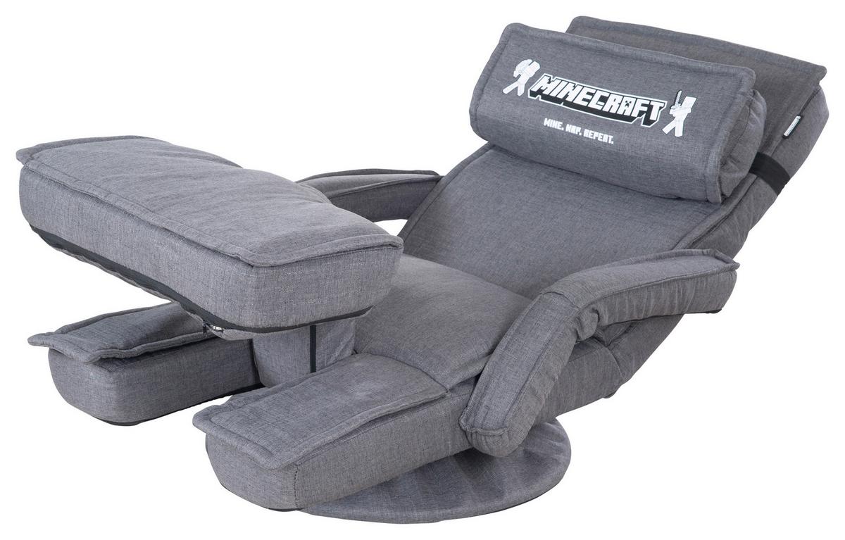Loungesessel Minecraft ca. 62x80x60 cm Grau - Grau, MODERN, Textil/Metall (62/80/60cm) - Minecraft