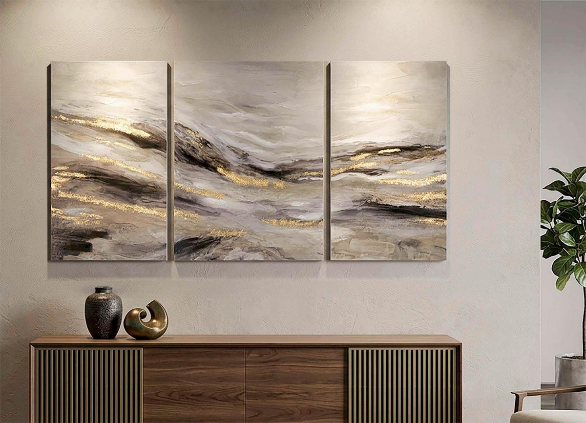 Leinwandbild Multicolor ca. 150x80cm - Multicolor, Basics, Holz/Textil (150/80/2.7cm)