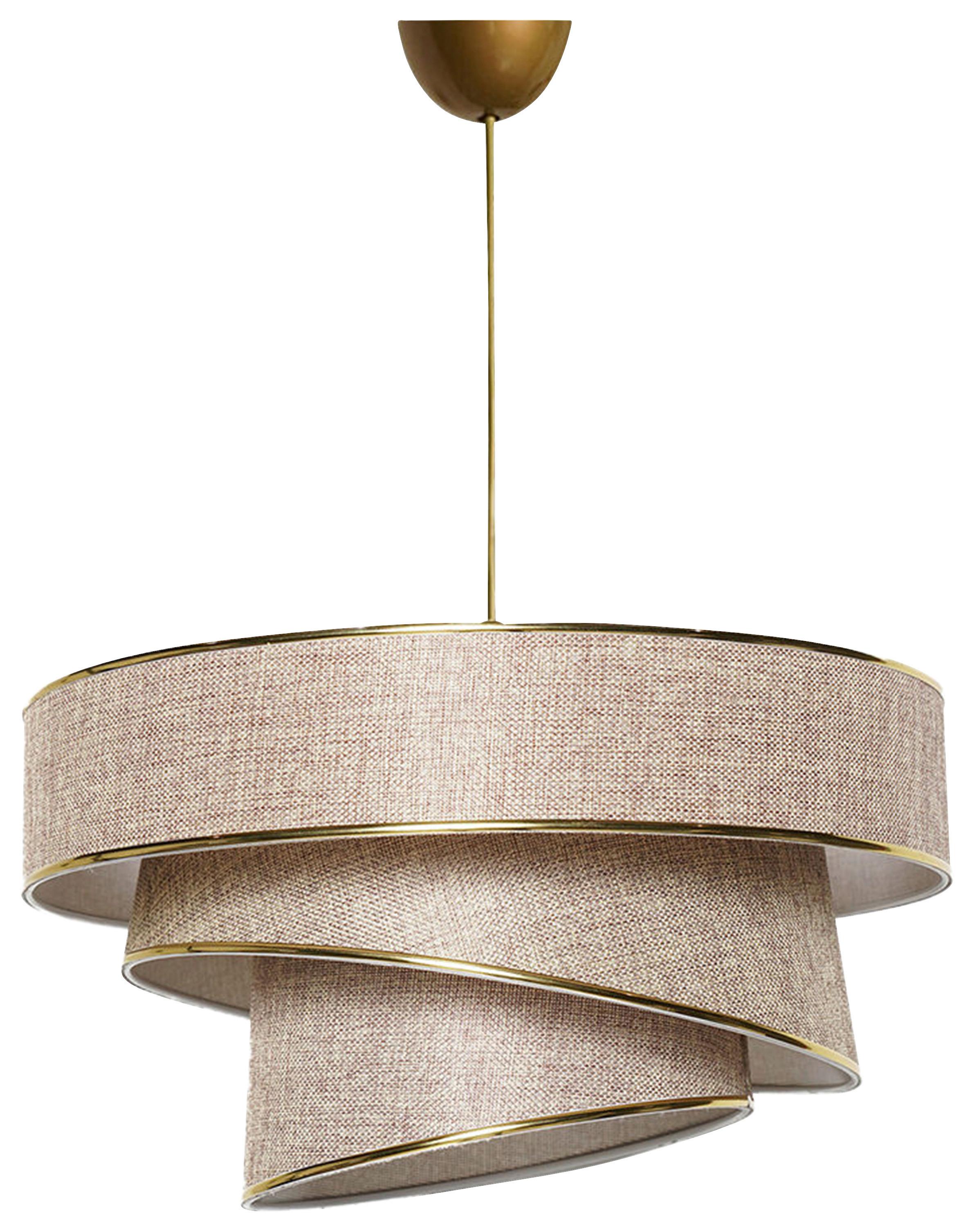 LAMPA WISZĄCA COUPER - beżowy/kolor złoty, Konventionell, tworzywo sztuczne/metal (40/72cm)