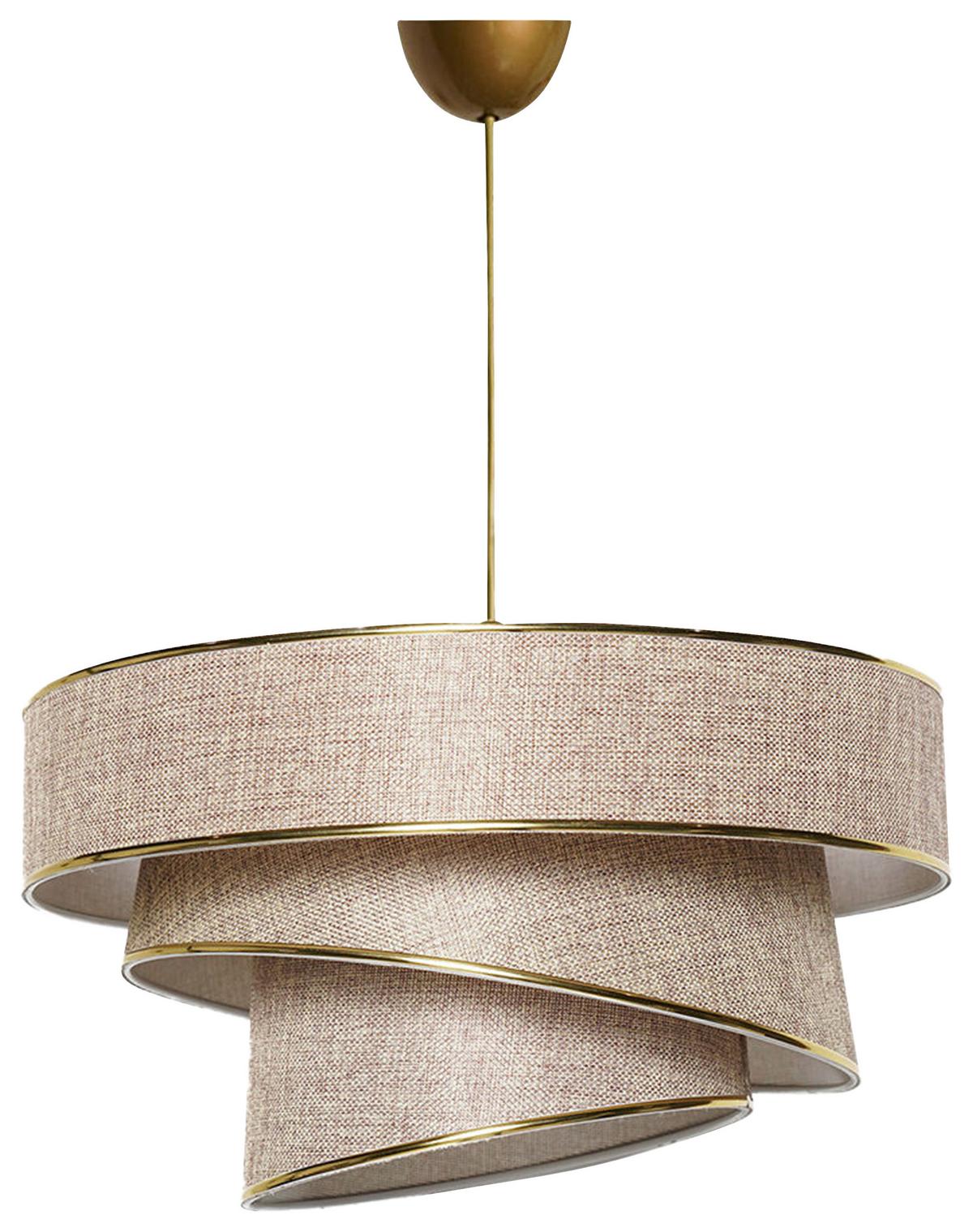 LAMPA WISZĄCA COUPER - beżowy/kolor złoty, Konventionell, tworzywo sztuczne/metal (40/72cm)