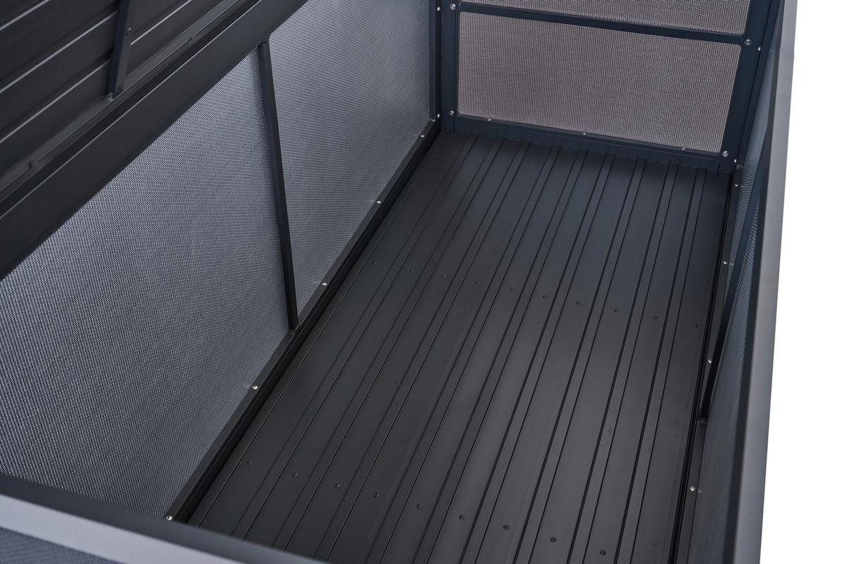 Kissenbox Sabano Anthrazit - Anthrazit, Basics, Kunststoff/Metall (79,3/75/181cm) - Siena Garden