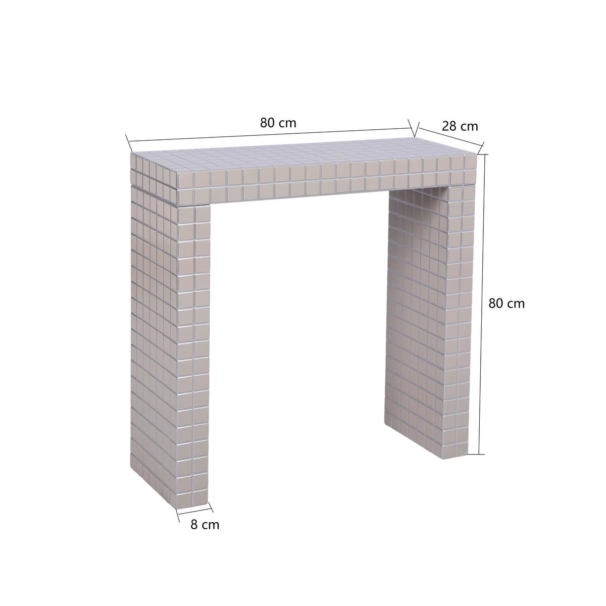 Konsole Luisa Kaschmir - Kaschmir, MODERN, Holzwerkstoff (80/28/80cm) - Mömax