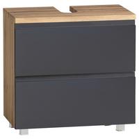Waschbeckenunterschrank Varese ca. 60x56 cm Wotan Eiche - Eiche Wotan/Grau, MODERN, Holzwerkstoff (60/56/35cm) - Held