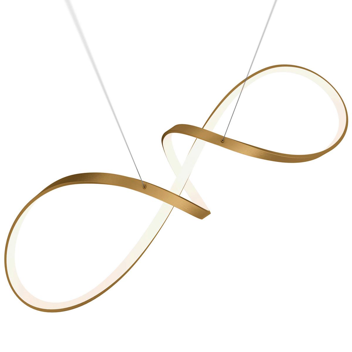 Pendelleuchte Curve Goldfarben max. 42 Watt - Goldfarben, Trend, Metall (23/29/93cm) - MAYTONI