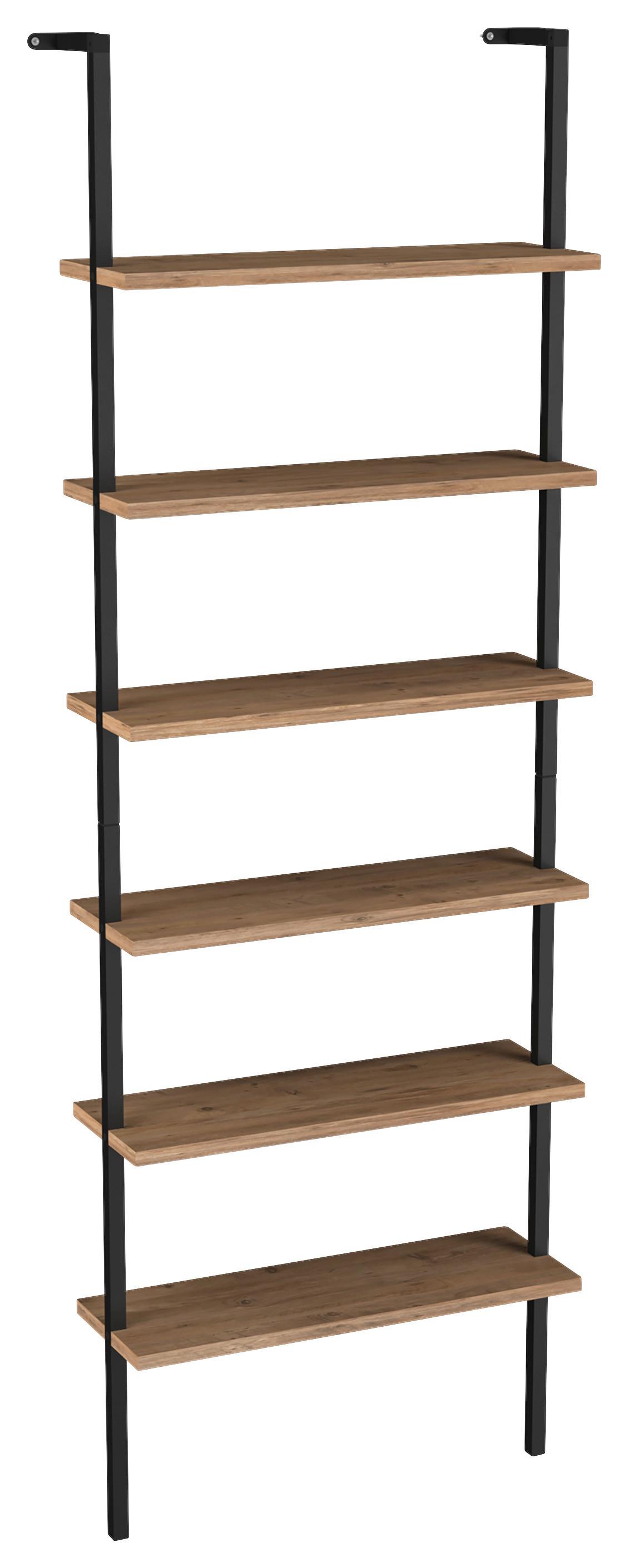 REGAL INSASI - Honigeiche/Schwarz, Design, Holzwerkstoff/Metall (60/183/20cm) - MID.YOU