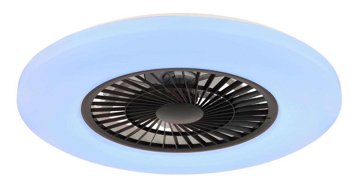 DECKENVENTILATOR 03649S - Weiss/Schwarz, Konventionell, Kunststoff (59,5/15,4cm) - Globo