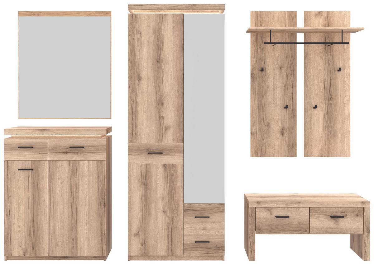 Ogledalo Vancouver, 75 X 87 Cm - barve hrasta, Moderno, steklo/leseni material (75/87/2cm) - Mömax