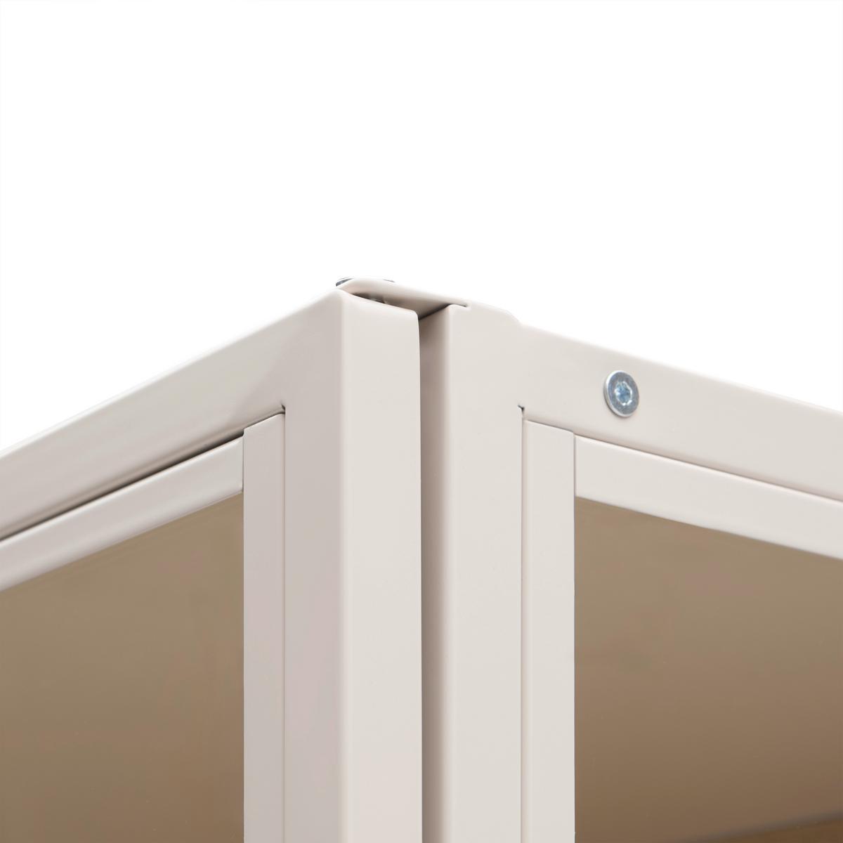 Vitrine Amy Eichefarben/Beige - Eichefarben/Beige, Modern, Glas/Holzwerkstoff (80/172/35cm) - Mömax