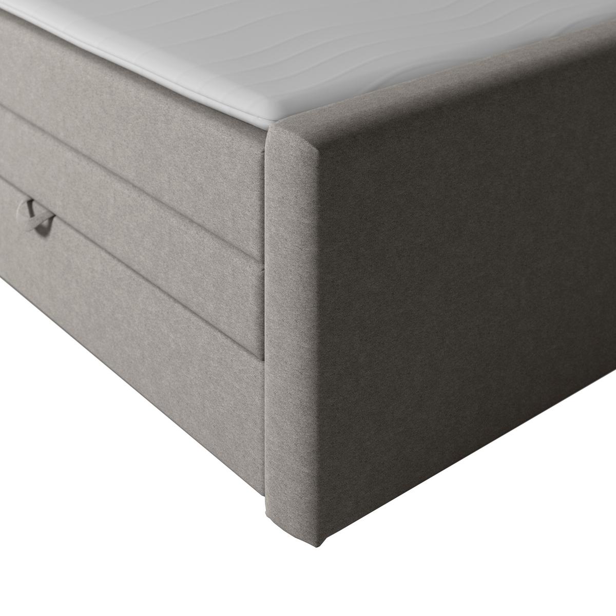 Boxspringbett Lima ca. 180x200 cm Silberfarben - Silberfarben/Schwarz, MODERN, Karton/Holzwerkstoff (180/200cm) - MID.YOU