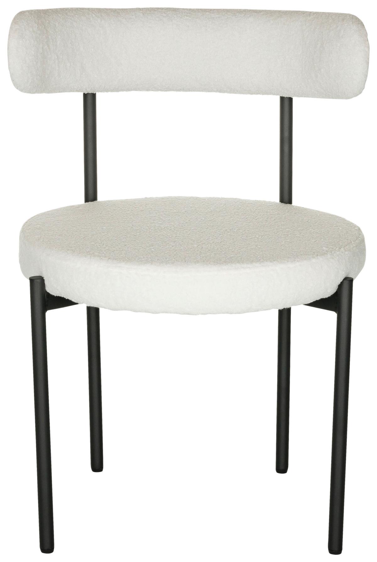 Stol Tedio, Bela - črna/bela, Basics, kovina/tekstil (55/78/56cm) - MID.YOU