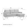 HOEKSOFA NOEMIE - Beige/Natuurlijke kleuren, Modern, Hout/Textiel (198/140cm) - Bessagi Home