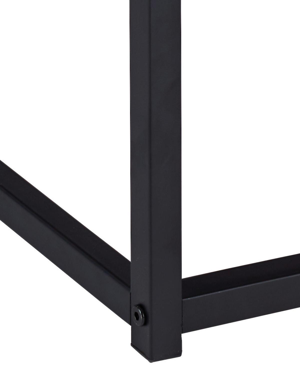 Klubska Miza Jungle, Naraven Videz, Črna - črna/naravne barve, Moderno, kovina/leseni material (100/48/60cm)