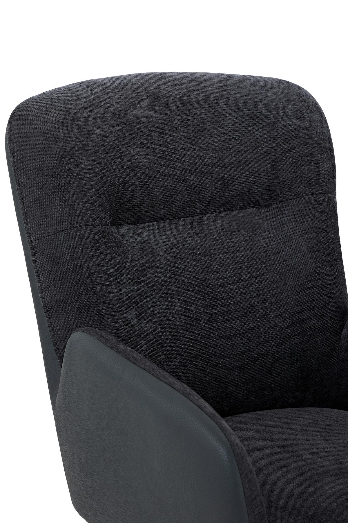 ARMLEHNSTUHL-SET MILAZZO S 2ER-SET - Schwarz, MODERN, Textil/Metall (57/91/67,5cm) - MID.YOU