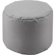 Pouf Lounis Outdoor Ø/h ca.35x50cm in Hellgrau - Hellgrau, Textil (35/50cm) - Mömax modern living