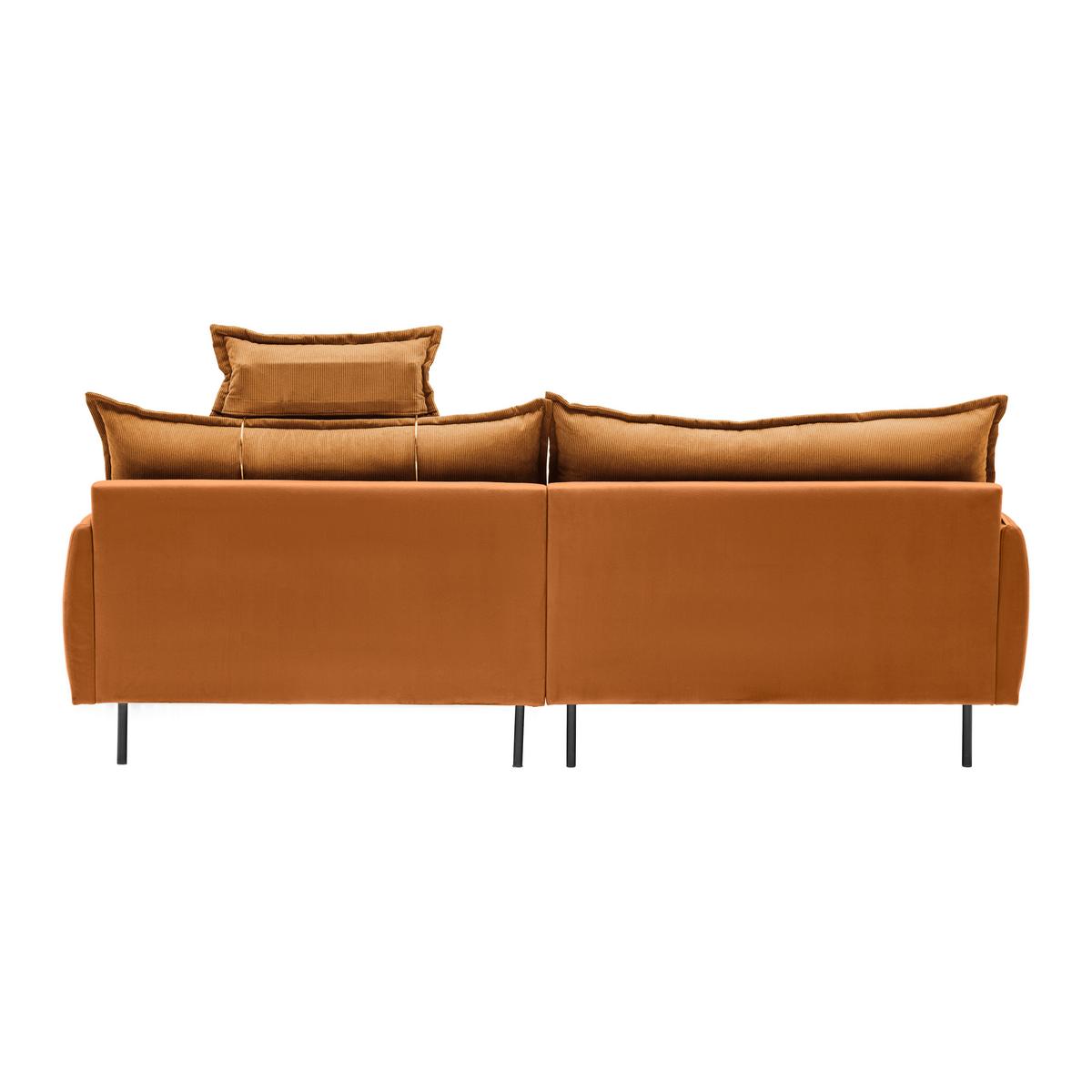 Ecksofa Nuovo Orange - Schwarz/Orange, MODERN, Textil/Metall (245/72-113/190cm) - Mömax