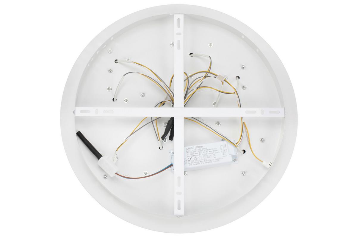 LAMPA SUFITOWA LED BLACKBURN *SBN* - czarny/biały, Trend, tworzywo sztuczne/metal (46,8/6cm) - Novel