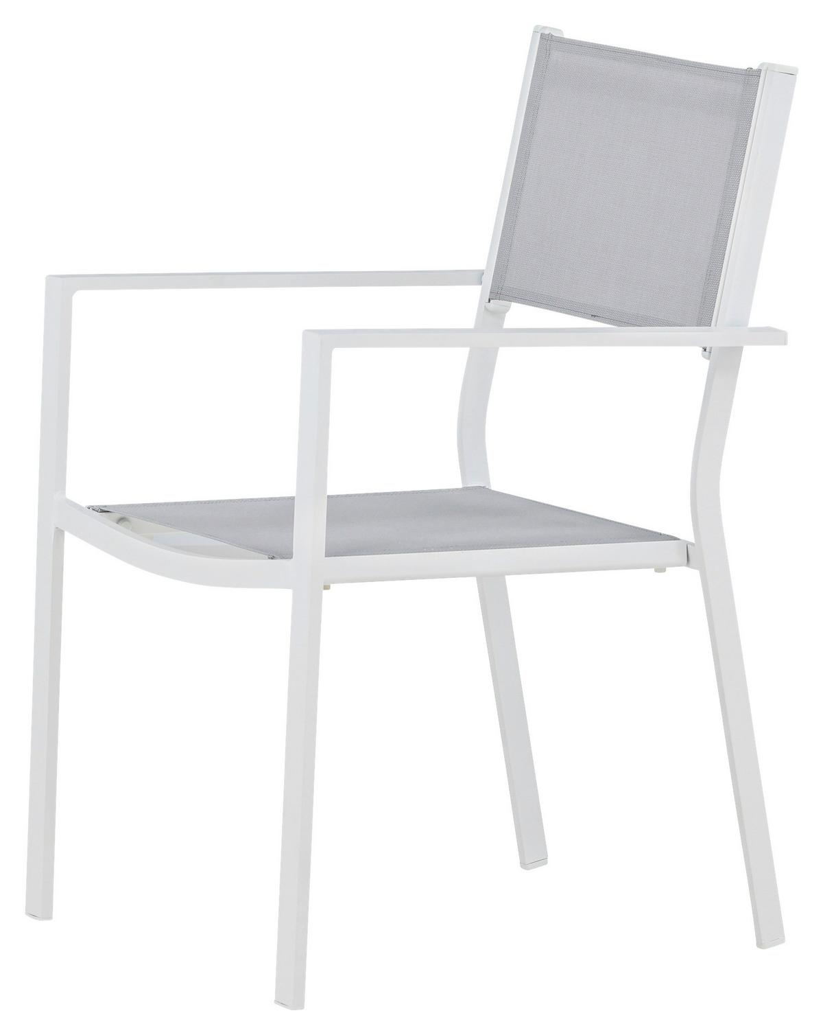 STAPELSESSEL COPACABANA - Weiß, KONVENTIONELL, Textil/Metall (56.5/88/61cm) - Gardenson