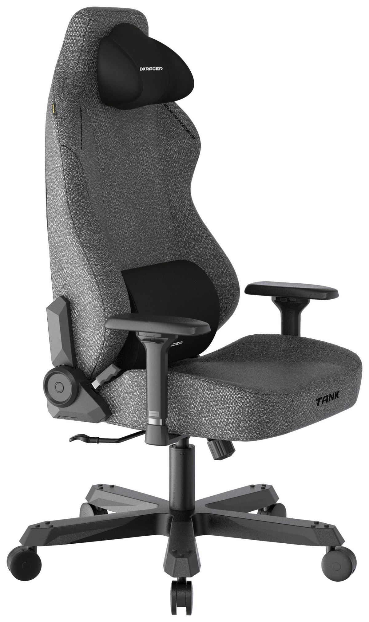 Gamingstuhl Tank Anthrazit/Schwarz - Anthrazit/Schwarz, MODERN, Textil/Metall (80/140/80cm) - Dxracer