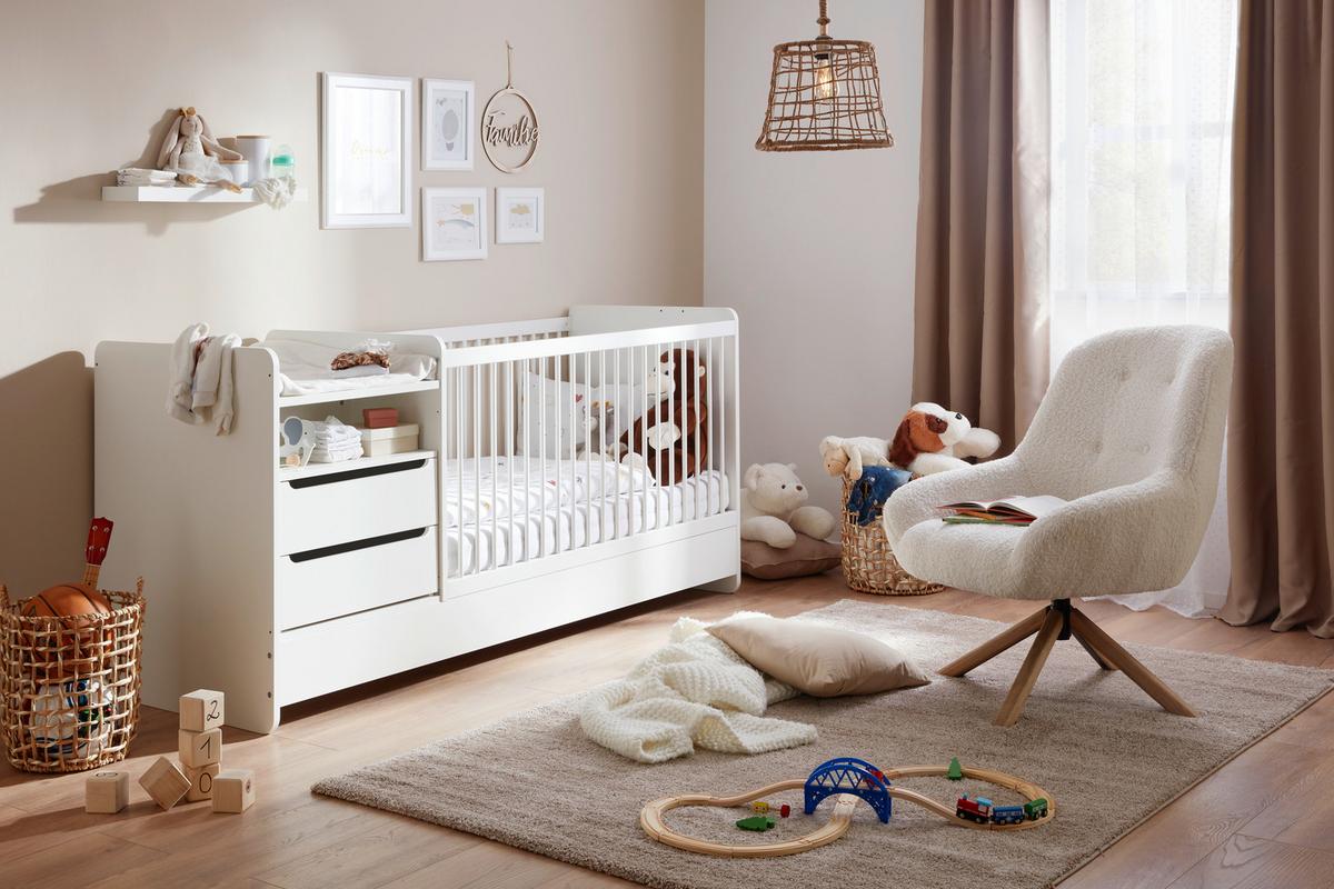 Gitterbett Kit New-M in Weiß ca. 70x140cm - Weiß, MODERN, Holz/Holzwerkstoff (204/75/95cm) - Mömax
