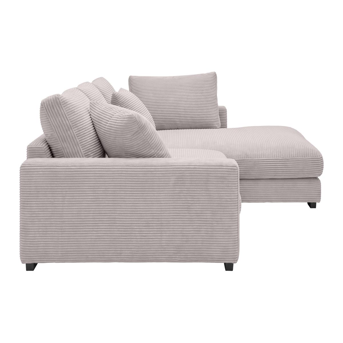Ecksofa Pedro Rosa - Schwarz/Rosa, MODERN, Kunststoff/Textil (300/190cm) - Mömax