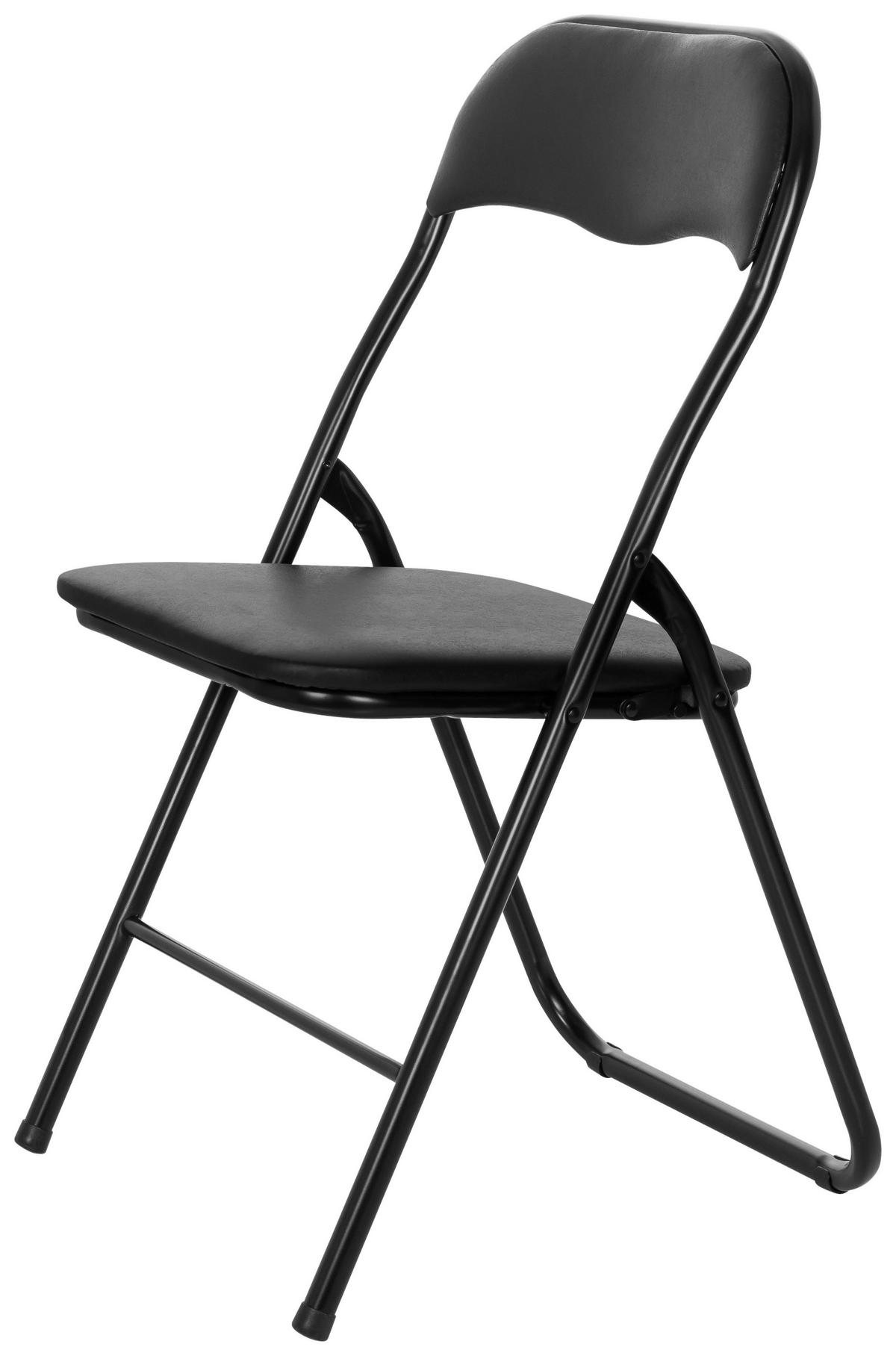 Zložljiv Stol Tudela Basic, Črna - črna, Moderno, kovina (44/81/48cm) - MID.YOU