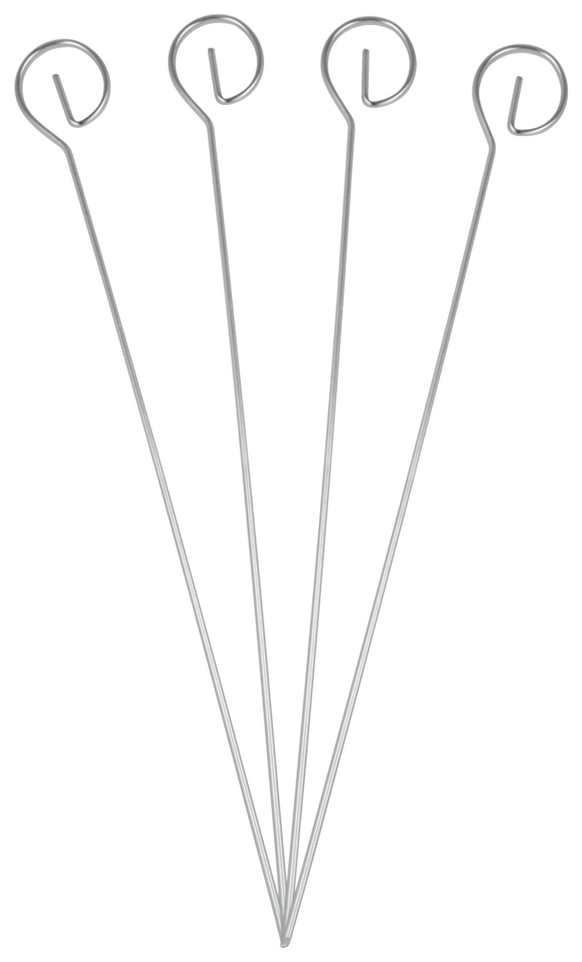 Sasliktűkészlet Kb. 22cm 4db/csomag - fém (22cm) - Metaltex