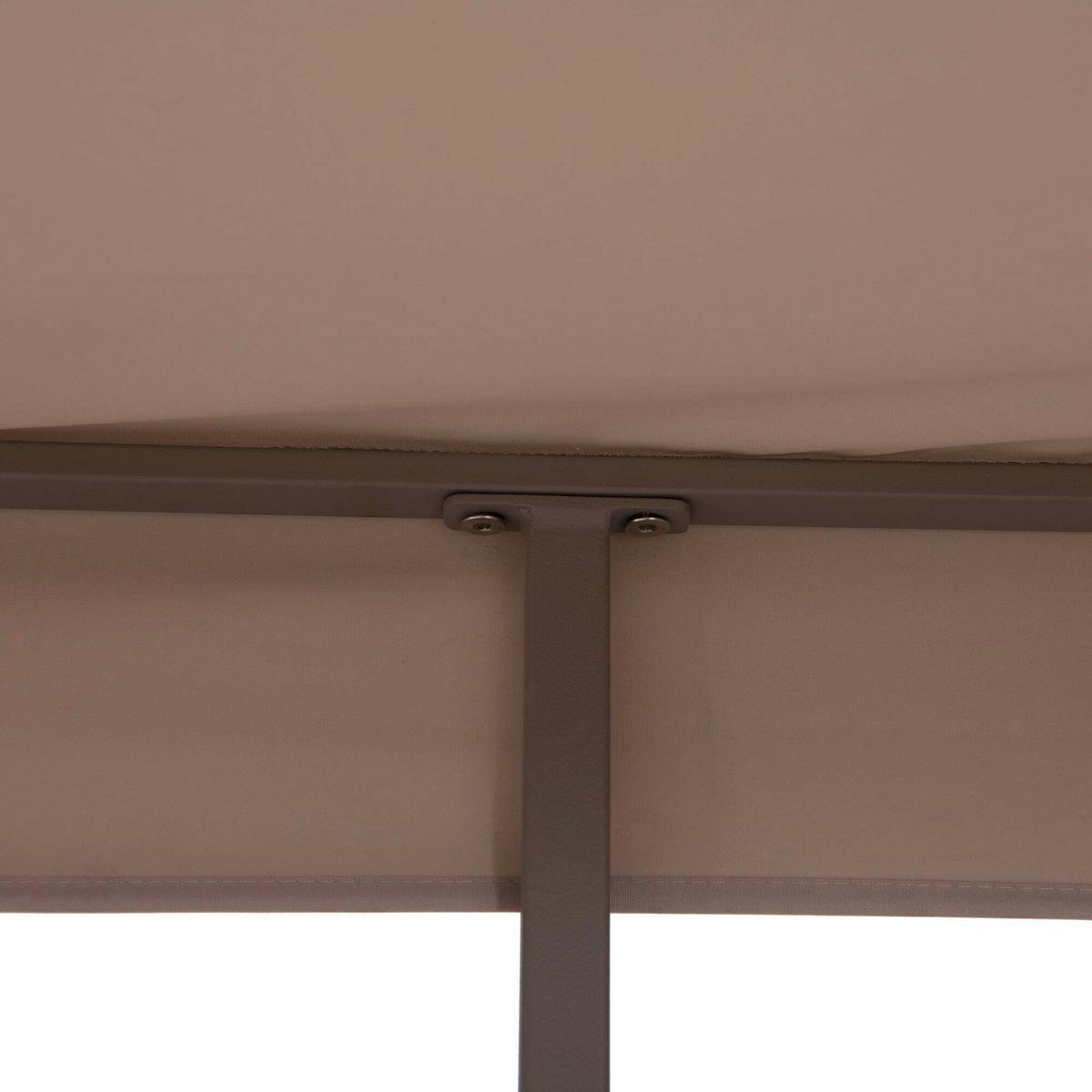 Loungegarnitur Gartensofa Faro Grau/Beige - Beige/Grau, Basics, Textil/Metall (146/191/56,5cm) - Modante