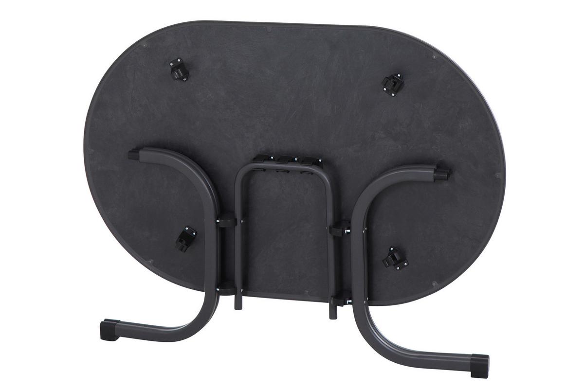 Siena Garden Gartenklapptisch ca.140x90x71cm Anthrazit - Anthrazit, KONVENTIONELL, Holzwerkstoff/Metall (140/90/71cm) - Siena Garden