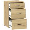 UNTERBAUSCHRANK KIVO -BASED- - Schwarz/Eiche Artisan, MODERN, Holzwerkstoff/Kunststoff (45/69,8/52,1cm) - Based