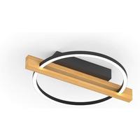 LAMPA SUFITOWA LED 9330-PL1 NERO - Natur, drewno (39/30/7.5cm)