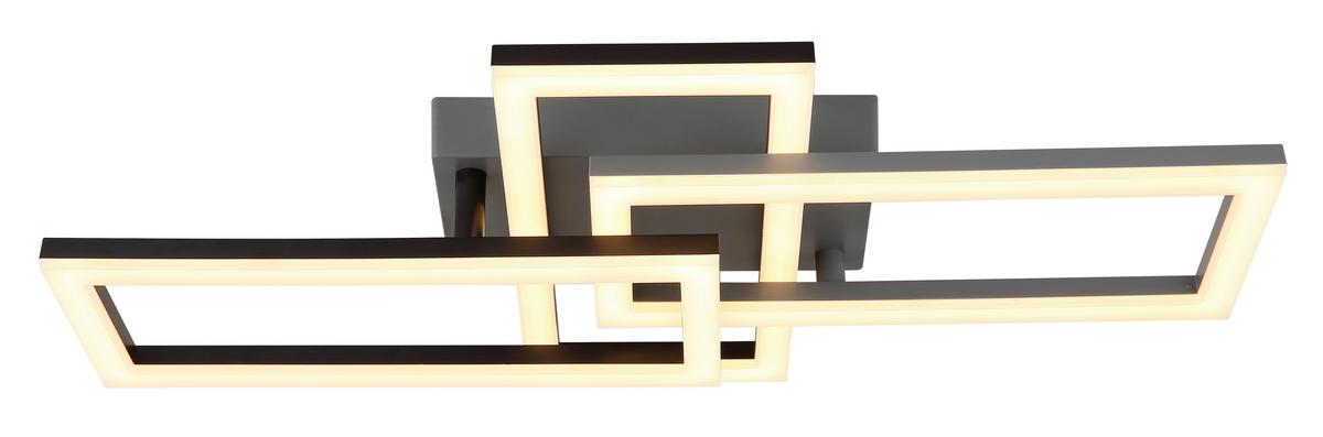 Stropna Led-svetilka Sapena, S Sijalko - siva/črna, Design, umetna masa (61,4/34,1/9,3cm) - Globo