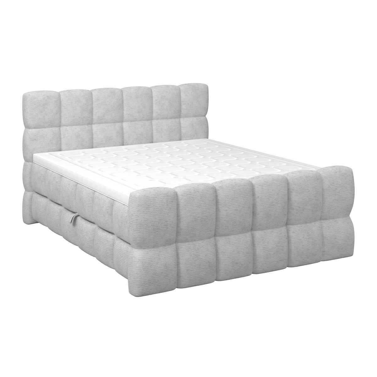 Postelja Boxspring Brisbane, Barva Šampanjca, 180x200 - barve šampanjca/črna, Trend, umetna masa/tekstil (180/200cm) - Premium Living