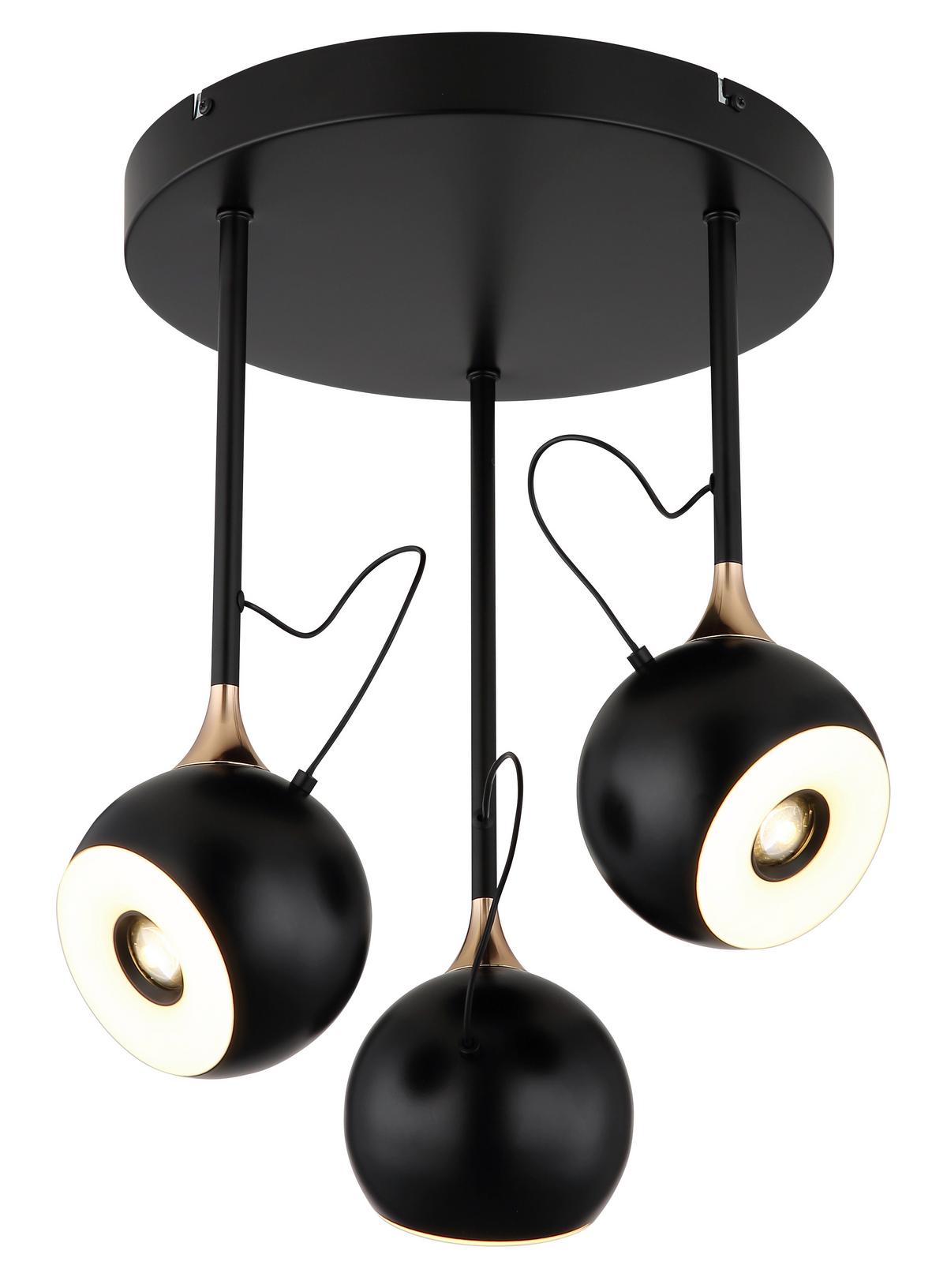 Led-deckenleuchte 15771-3d Donovan - Weiss/Goldfarben, Design, Kunststoff/Metall (32,5/42cm) - Globo