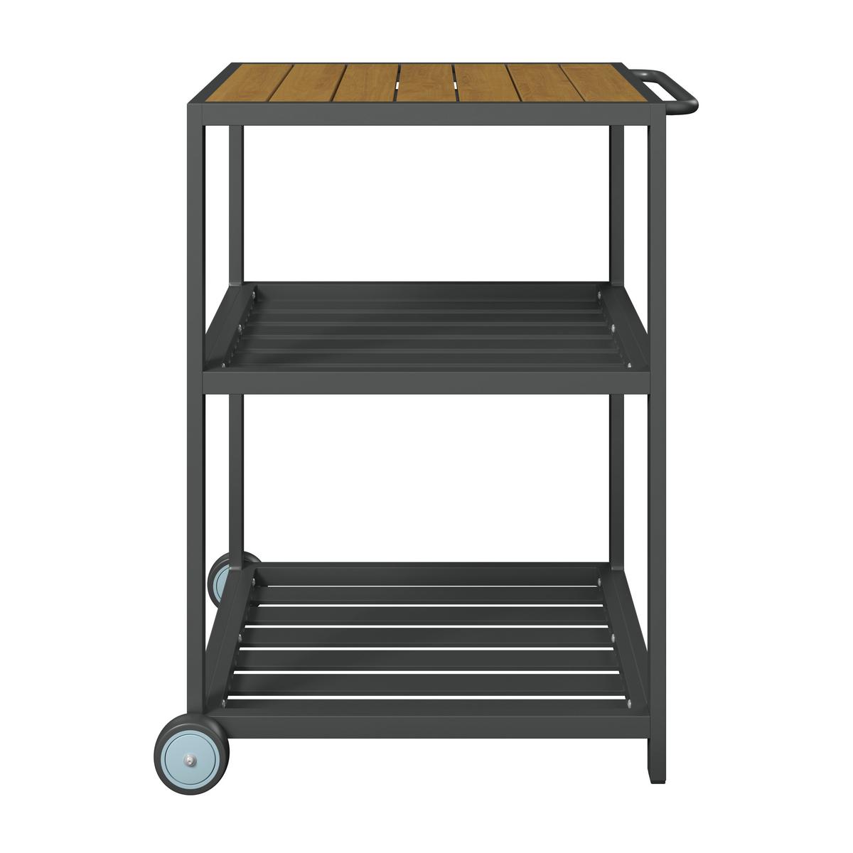 Outdoorküche Levi 1 Anthrazit/Naturfarben - Anthrazit/Naturfarben, Modern, Kunststoff/Metall (67cm)