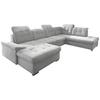 Wohnlandschaft Zira Silberfarben Nylon/Mikrofaser - Chromfarben/Silberfarben, Design, Kunststoff/Textil (169/330/212cm) - Livetastic