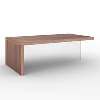 Couchtisch Nayla Walnussfarben MDF/Glas - Klar/Walnussfarben, MODERN, Glas/Holz (110/38/60cm) - Bessagi Home