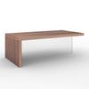 SOFFBORD NAYLA - klar/valnötsfärgad, Modern, trämaterial/trä (110/60/38cm) - Bessagi Home