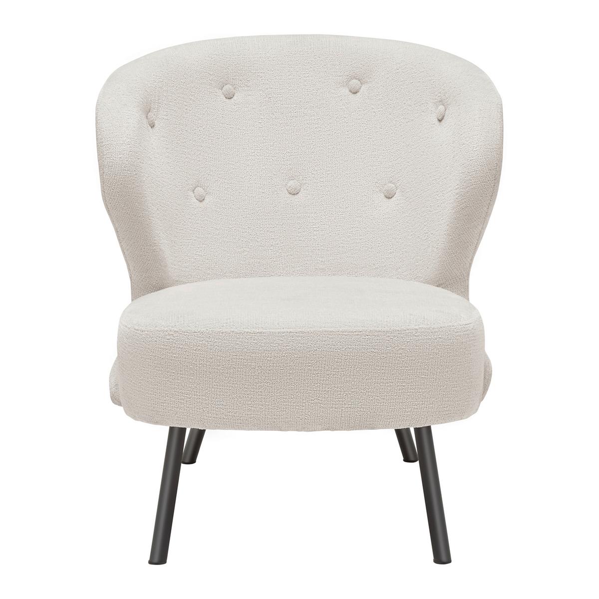 Sessel Floris Beige - Beige/Schwarz, ROMANTIK / LANDHAUS, Holz/Textil (67/77/73cm) - Mömax