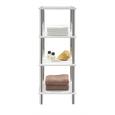 Regal in Weiß/Stahl, 4 ablagen - Weiß, LIFESTYLE, Textil/Metall (39/107/39cm) - MÖMAX modern living