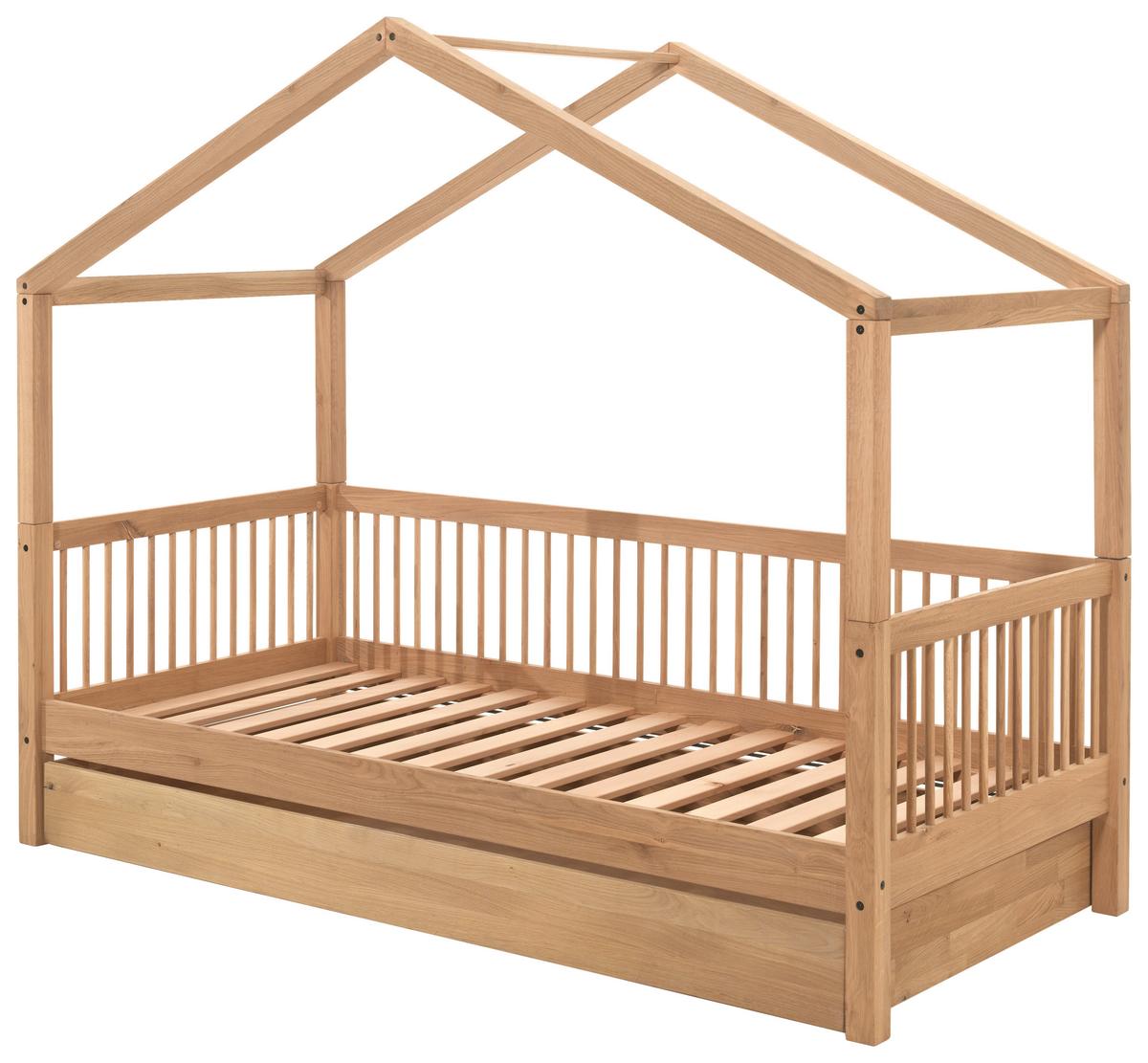 Hausbett FORREST Naturfarben ca.90x200cm Echtholz, Bettlade - Naturfarben, MODERN, Holz/Holzwerkstoff (90/200cm) - Vipack