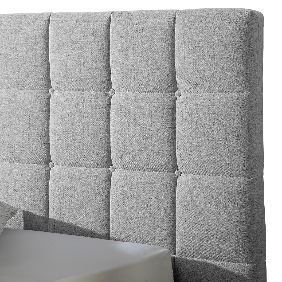 Polsterbett Cueno Grau ca. 180x200 cm - Naturfarben/Grau, MODERN, Holz/Textil (180/200cm) - Livetastic