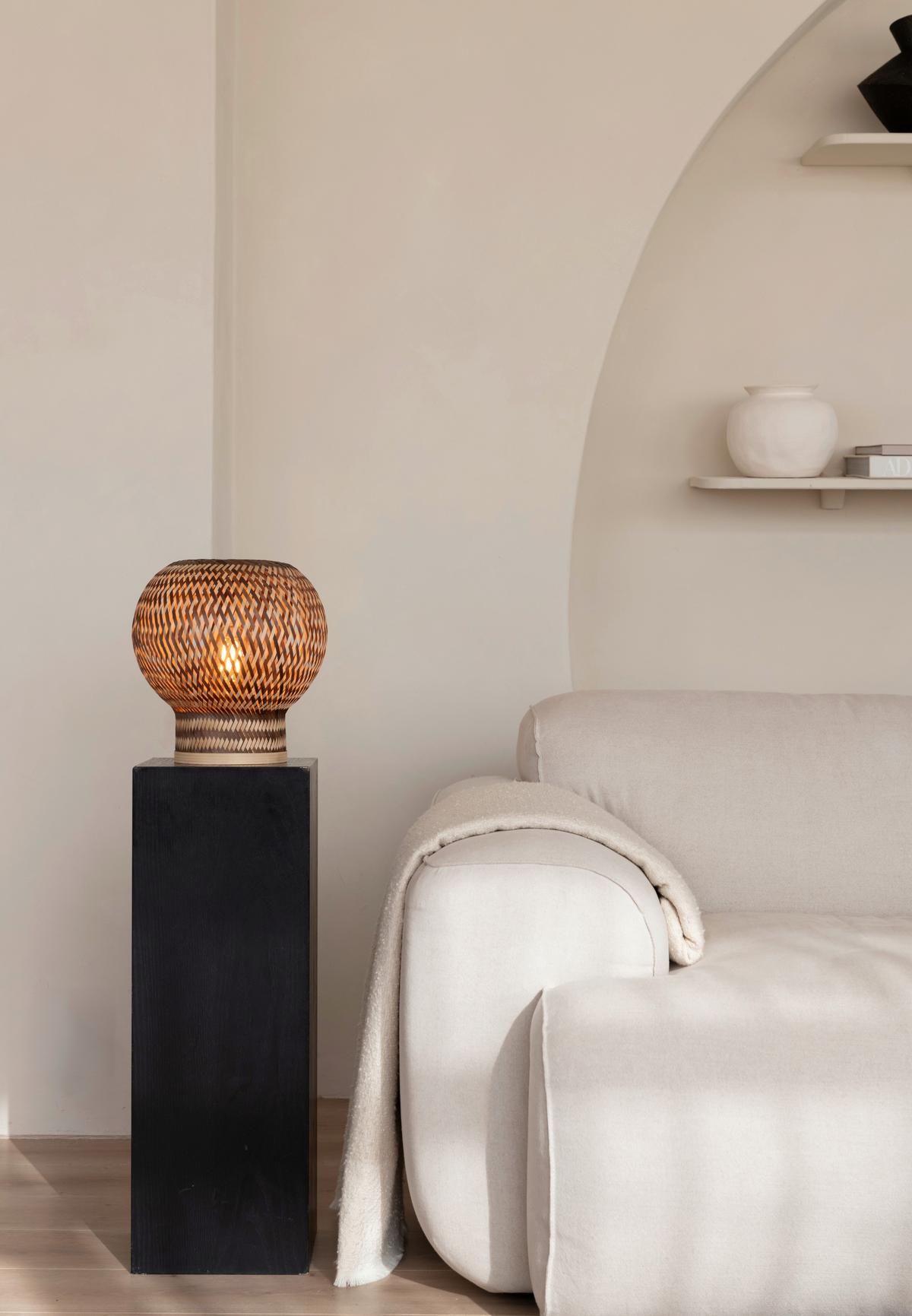 Namizna Svetilka Barbados, Rjava, Bambus - naravne barve/rjava, Basics, naravni materiali (25/27cm) - Good & Mojo