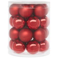 Christbaumkugel Anna I in diversen Farben - Hellrosa/Rot, KONVENTIONELL, Glas (3cm) - Mömax