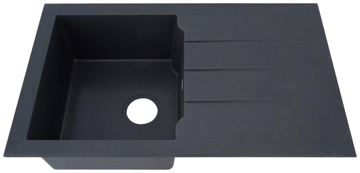 Spüle Alineo ca. 81x21x50 cm Dunkelgrau - Dunkelgrau, Trend, Stein (81/21/50cm) - Respekta